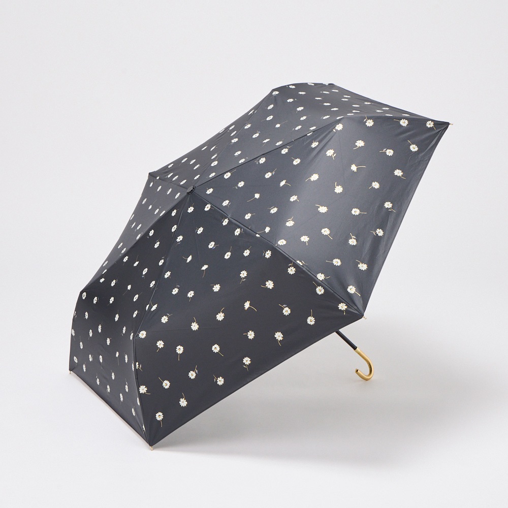 晴雨兼用 折傘 Wpc マーガレット(クロ-55CM)