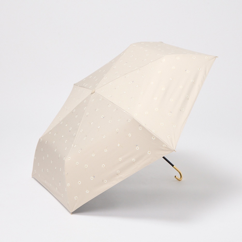 晴雨兼用 折傘 Wpc マーガレット(ウスチャ-55CM)