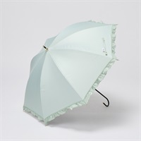 長傘 晴雨兼用 Wpc. 遮光クラシックフリル レディス(ウスミドリ-50CM)