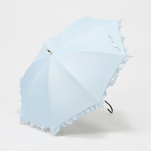 長傘 晴雨兼用 Wpc. 遮光クラシックフリル レディス(サックス-50CM)