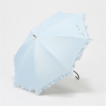 長傘 晴雨兼用 Wpc. 遮光クラシックフリル レディス(サックス-50CM)