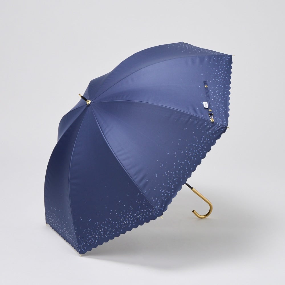 晴雨兼用 長傘 Wpc. グリッターハート(コイアオ-55CM)