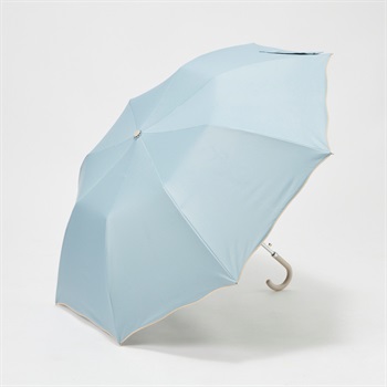 折傘 晴雨兼用 ウエーブカット レディス(ウスアオ-55CM)
