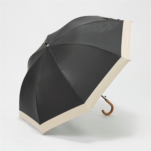 トップバリュ(TOPVALU) 長傘 ワンタッチ式 Z耐風骨仕様 晴雨兼用傘 ユニセックス(クロ-55CM)