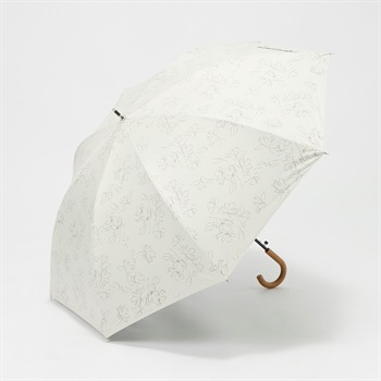 トップバリュ(TOPVALU) 長傘 ワンタッチ式 Z耐風骨仕様 晴雨兼用傘 レディス(シロ-55CM)