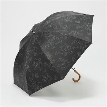 トップバリュ(TOPVALU) 長傘 ワンタッチ式 Z耐風骨仕様 晴雨兼用傘 レディス(クロ-55CM)