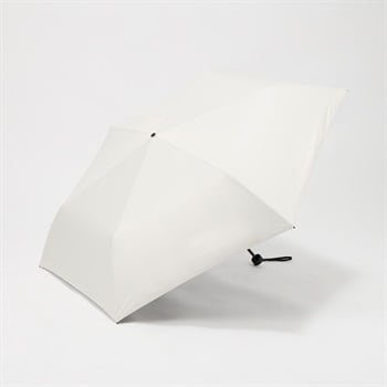 トップバリュ(TOPVALU) 折傘 軽量ワイド 晴雨兼用傘 メンズ(シロ-62CM)