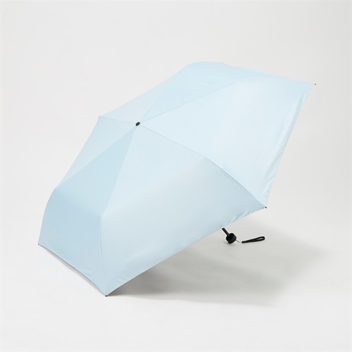 トップバリュ(TOPVALU) 折傘 軽量ワイド 晴雨兼用傘 メンズ(ウスアオ-62CM)