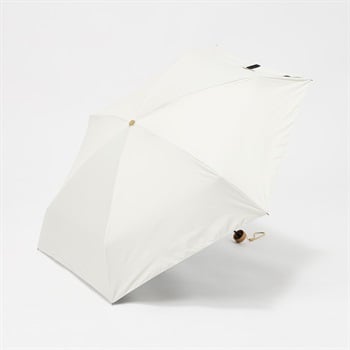 トップバリュ(TOPVALU) 折傘 小さくたためる 晴雨兼用傘 レディス(シロ-50CM)