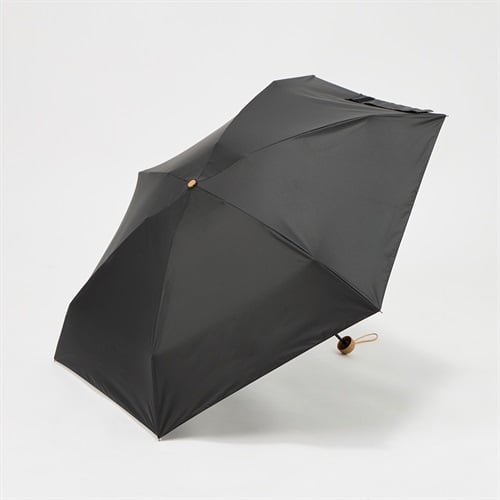 トップバリュ(TOPVALU) 折傘 小さくたためる 晴雨兼用傘 レディス(クロ-50CM)