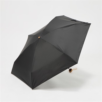 トップバリュ(TOPVALU) 折傘 小さくたためる 晴雨兼用傘 レディス(クロ-50CM)