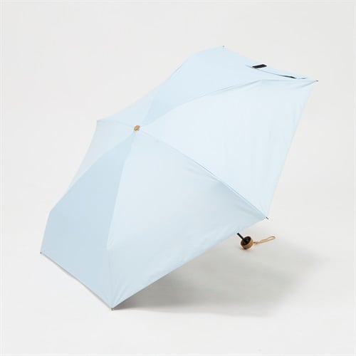 トップバリュ(TOPVALU) 折傘 小さくたためる 晴雨兼用傘 レディス(ウスアオ-50CM)