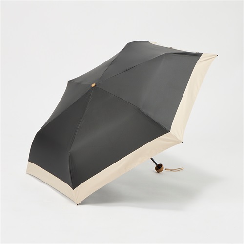 トップバリュ(TOPVALU) 折傘 軽い晴雨兼用傘 レディス(クロ-50CM)