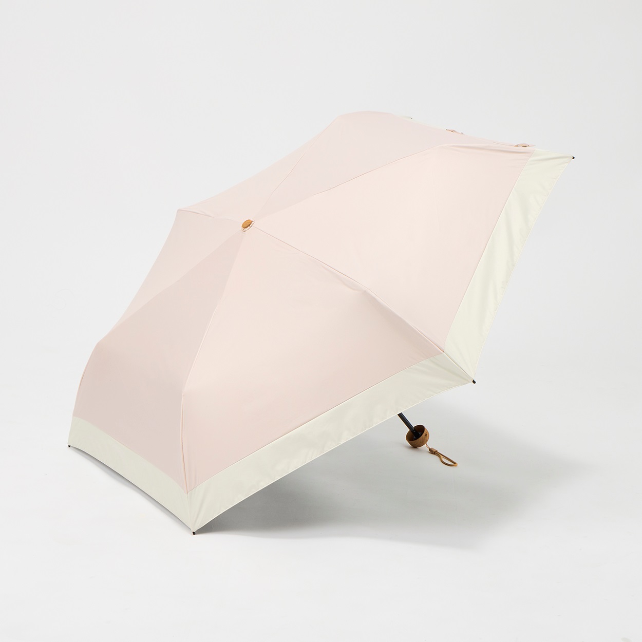トップバリュ(TOPVALU) 折傘 軽い晴雨兼用傘 レディス(ウスアカ-50CM)