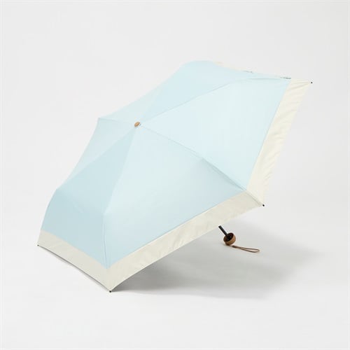 トップバリュ(TOPVALU) 折傘 軽い晴雨兼用傘 レディス(ウスアオ-50CM)