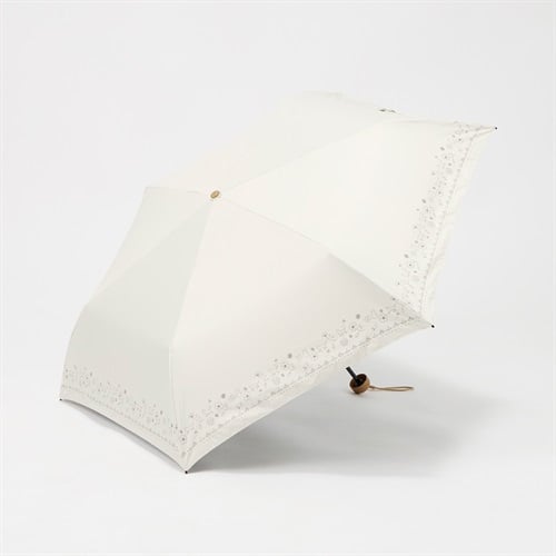 トップバリュ(TOPVALU) 折傘 軽い晴雨兼用傘 レディス(シロ-50CM)