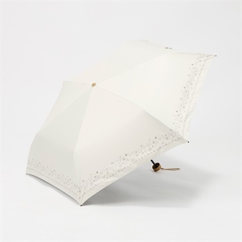 トップバリュ(TOPVALU) 折傘 軽い晴雨兼用傘 レディス(シロ-50CM)