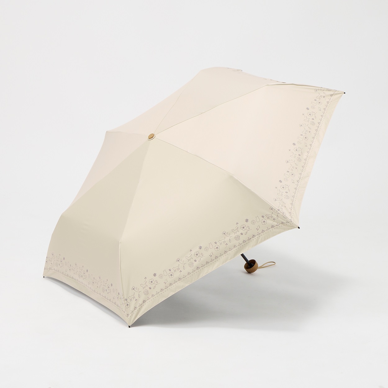 トップバリュ(TOPVALU) 折傘 軽い晴雨兼用傘 レディス(ウスチャ-50CM)