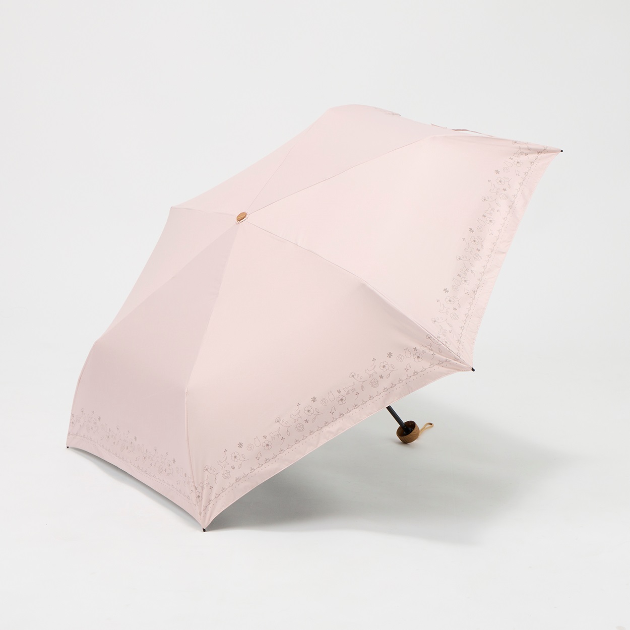 トップバリュ(TOPVALU) 折傘 軽い晴雨兼用傘 レディス(ウスアカ-50CM)