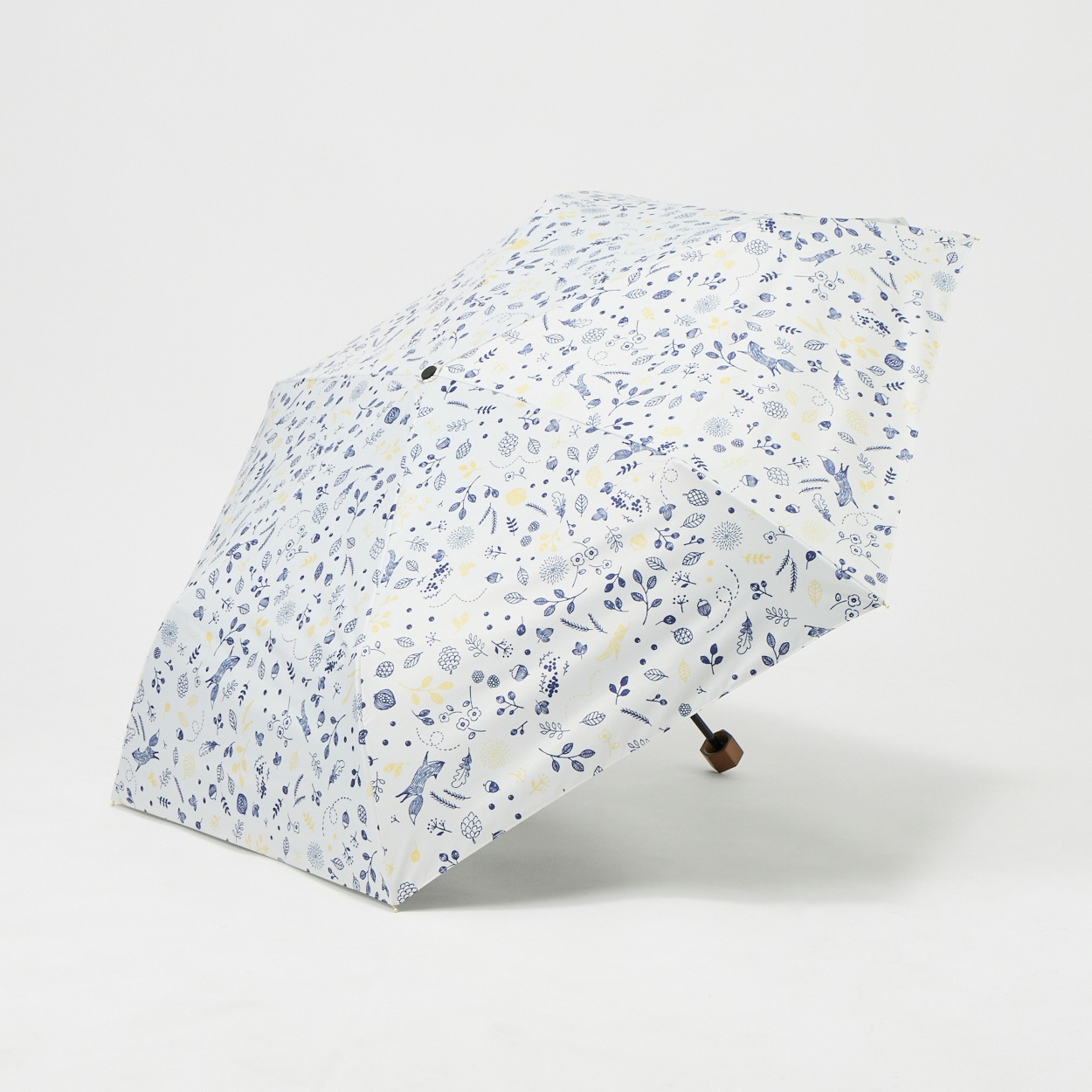 tenoe(テノエ) 折傘 晴雨兼用 レディス(ころりん木の実ひろい-55CM)