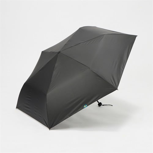 moz(モズ) 折傘 晴雨兼用 無地 ユニセックス(クロ-55CM)