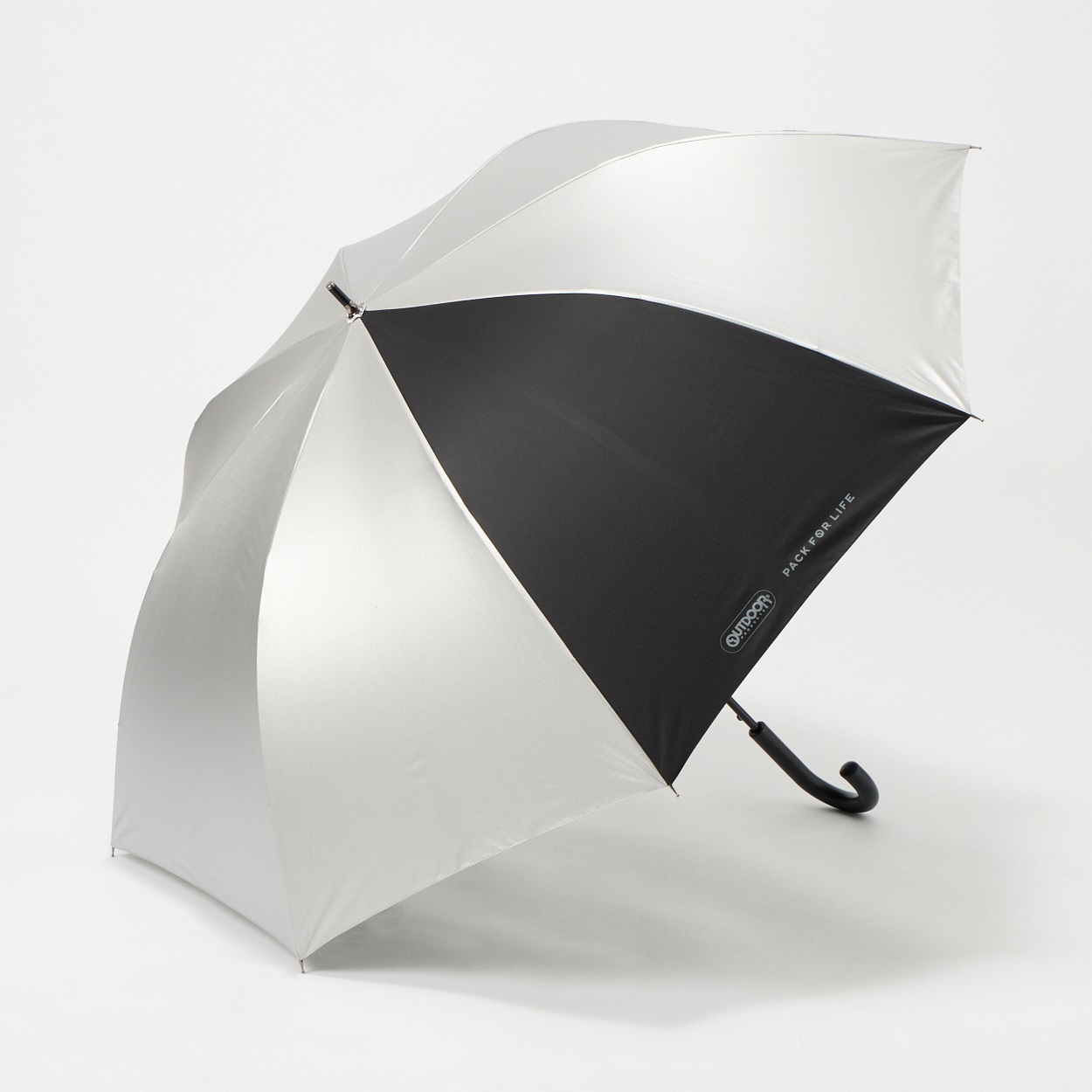 OUTDOOR PRODUCTS(アウトドア プロダクツ) 長傘 晴雨兼用 ロゴ ユニセックス(ギン-70CM)