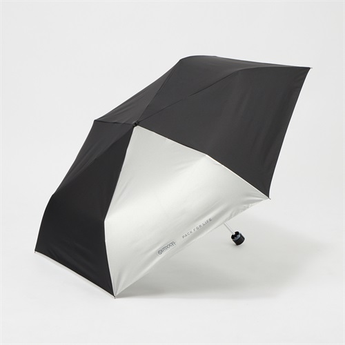 OUTDOOR PRODUCTS(アウトドア プロダクツ) 折傘 晴雨兼用 ロゴ ユニセックス(クロ-60CM)