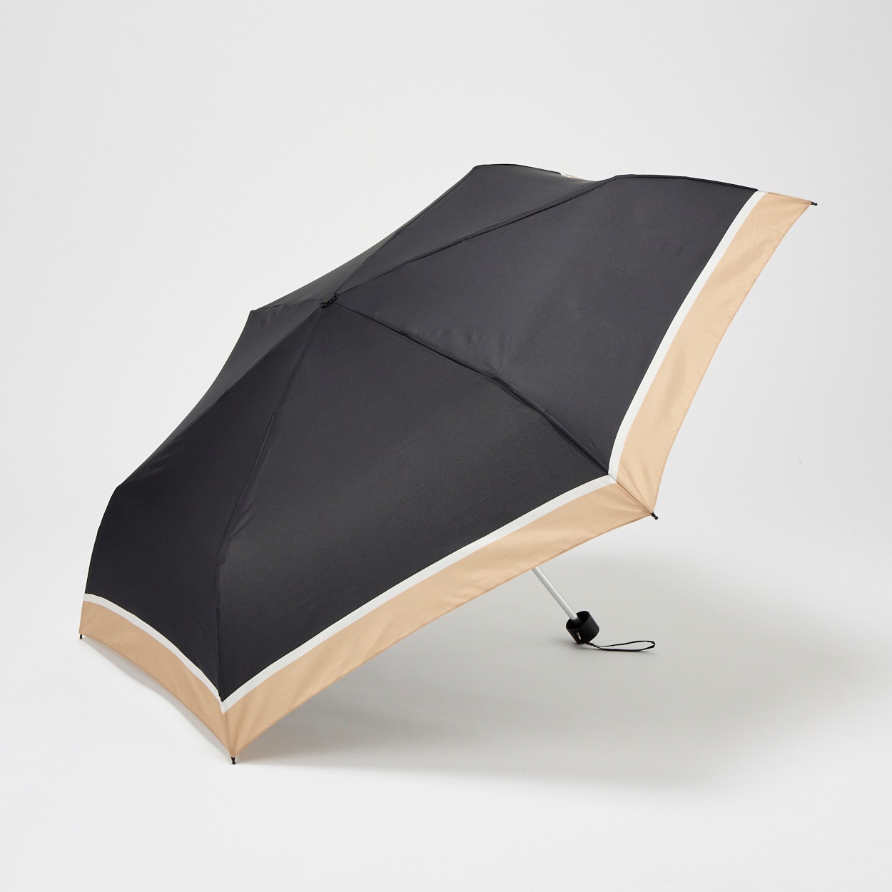 折傘 カラーブロック レディス(クロ-60CM)