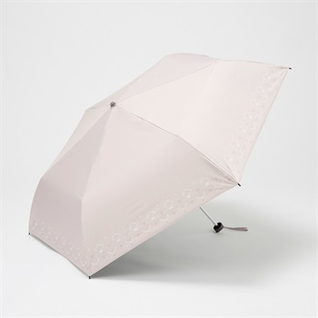 折傘 晴雨兼用 ねこフラワー レディス(ウスチャ-55CM)