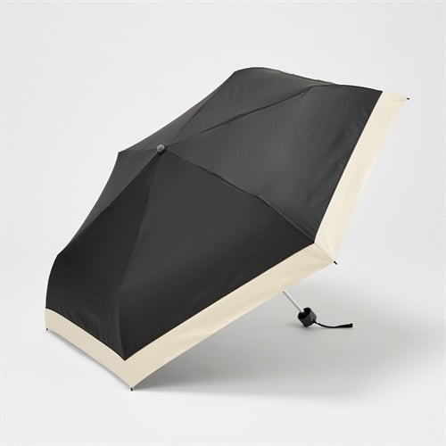 折傘 晴雨兼用 切継 ユニセックス(クロ-55CM)