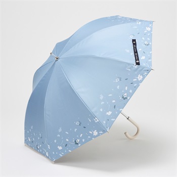 CLATHAS(クレイサス) ショート 長傘 晴雨兼用 箔プリント レディス(ウスグレー-50CM)