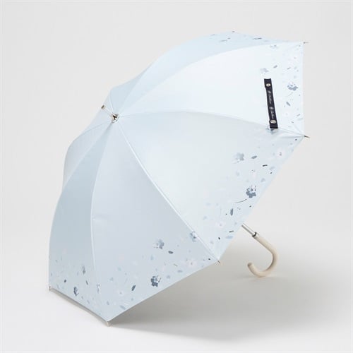 CLATHAS(クレイサス) ショート 長傘 晴雨兼用 箔プリント レディス(ウスアオ-50CM)