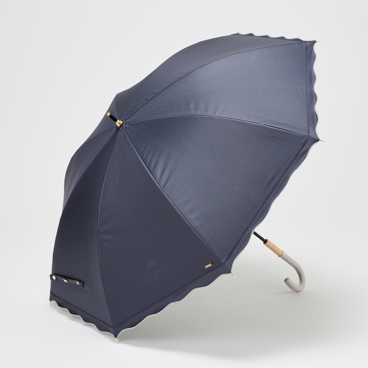 LITTLENOAH(リトルノア) ショート 長傘 晴雨兼用 フリル レディス(コイアオ-50CM)