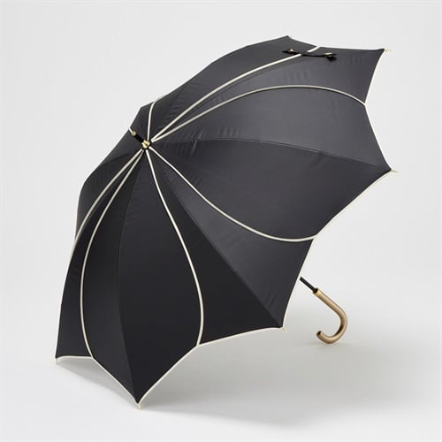 mily's mail(ミリーズメール)  ショート 長傘 晴雨兼用 フラワー レディス(クロ-50CM)
