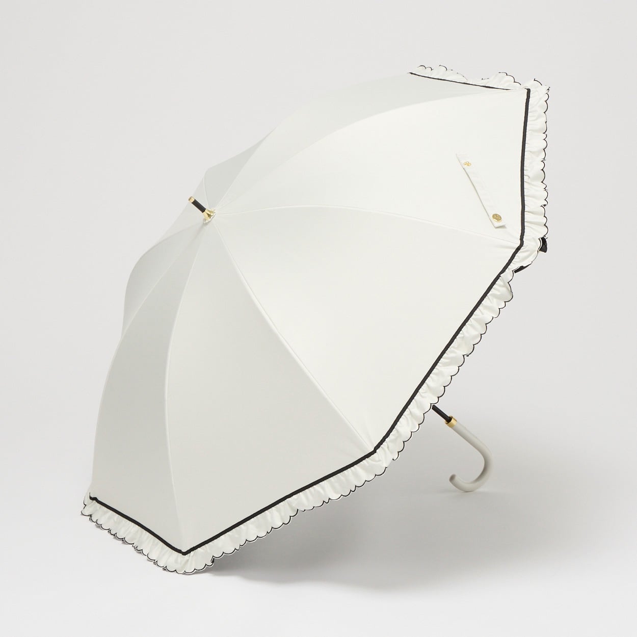 mily's mail(ミリーズメール)  ショート 長傘 晴雨兼用 フリル レディス(シロ-50CM)
