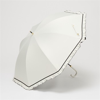 mily's mail(ミリーズメール)  ショート 長傘 晴雨兼用 フリル レディス(シロ-50CM)