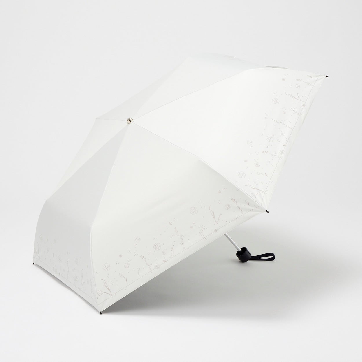 CLATHAS(クレイサス) 晴雨兼用 折傘 グリッタープリント レディス(シロ-54CM)