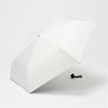 CLATHAS(クレイサス) 晴雨兼用 折傘 グリッタープリント レディス(シロ-54CM)