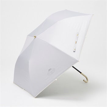 LITTLENOAH(リトルノア) ミニ 折傘 晴雨兼用 パール レディス(ウスグレー-50CM)