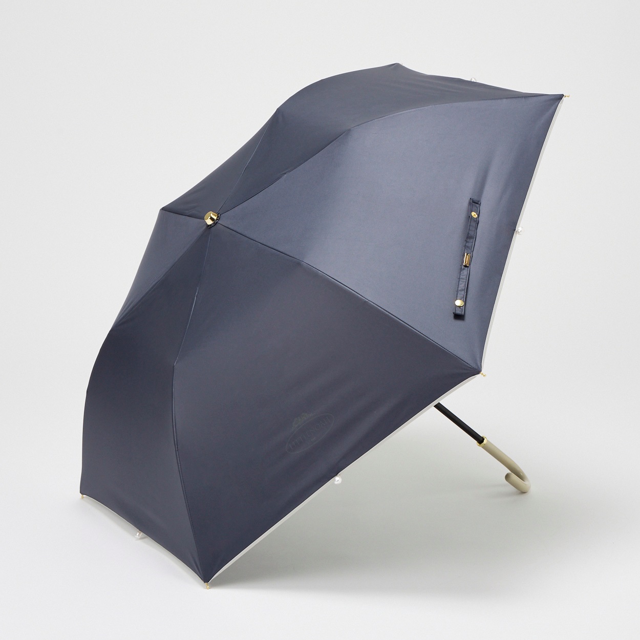 LITTLENOAH(リトルノア) ミニ 折傘 晴雨兼用 パール レディス(コイアオ-50CM)