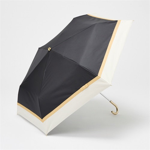 mily's mail(ミリーズメール)  ミニ 折傘 晴雨兼用 バイカラー レディス(クロ-50CM)
