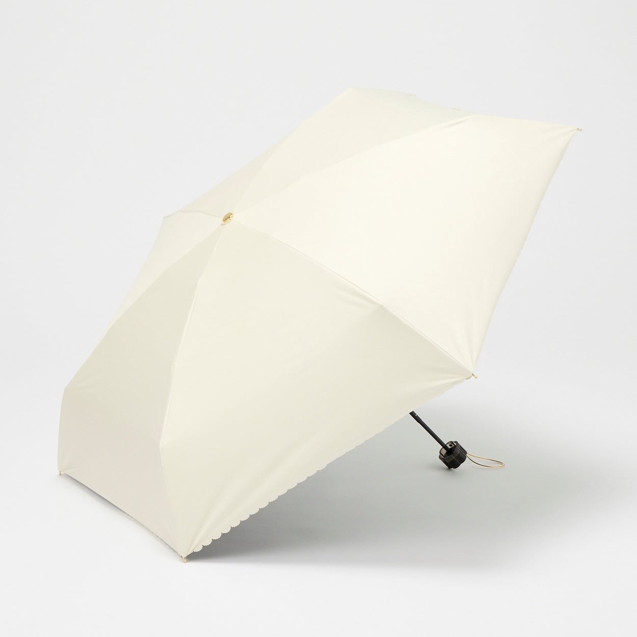 mily's mail(ミリーズメール)  ミニ 折傘 晴雨兼用 コンパクト  レディス(シロ-50CM)