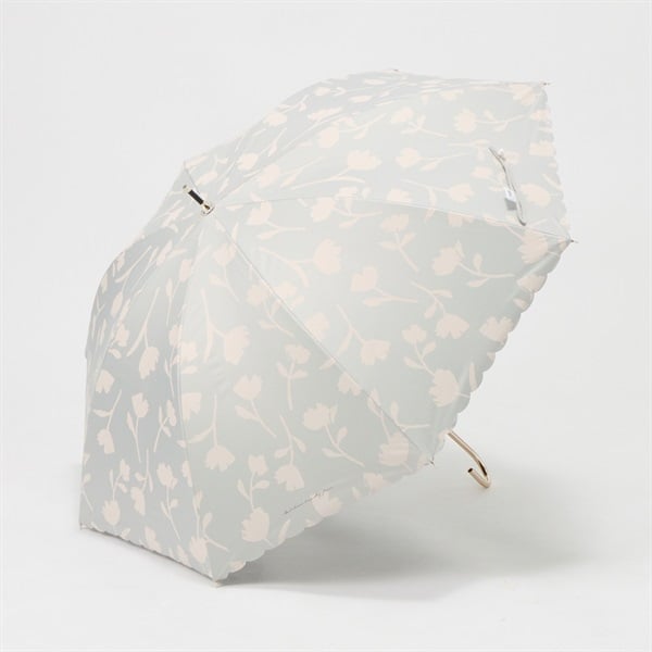 長傘 晴雨兼用 Wpc. 遮光フラワーシャドウ レディス(チャコール-55CM)