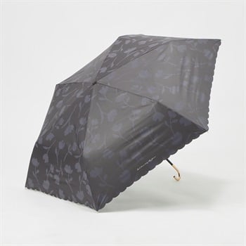 折傘 晴雨兼用 Wpc. 遮光フラワーシャドウmini レディス(チャコール-55CM)