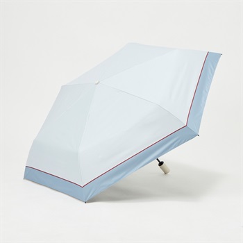 折傘 晴雨兼用 カルオートUVブロック 折55cm バイカラー ユニセックス(ブルーフォグ-55CM)