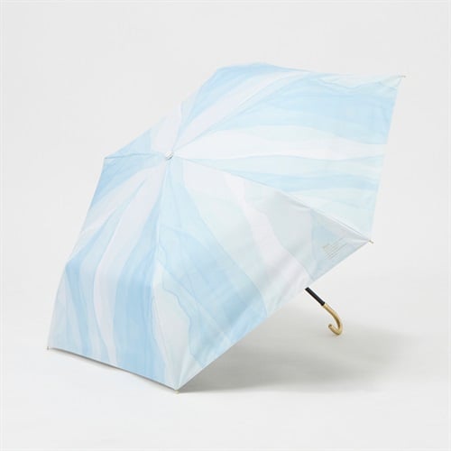 折傘 晴雨兼用 Wpc. 遮光ウォーターペイントmini レディス(ブルー-50CM)