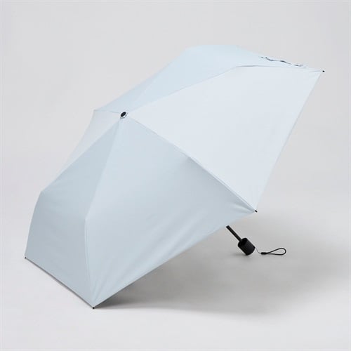 SUNSHIELD 遮熱 晴雨兼用傘 折傘 ユニセックス(ウスアオ-55CM)