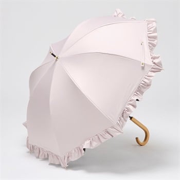 ショート 長傘 晴雨兼用 Nフリル50(ウスアカ-50CM)