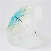 ビニール傘 切り継ぎ グラデーション(ウスミドリ-60CM)