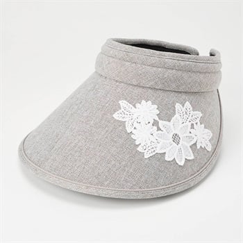 トップバリュ(TOPVALU) 花刺繍クリップバイザー レディス(ウスクロ-フリー)